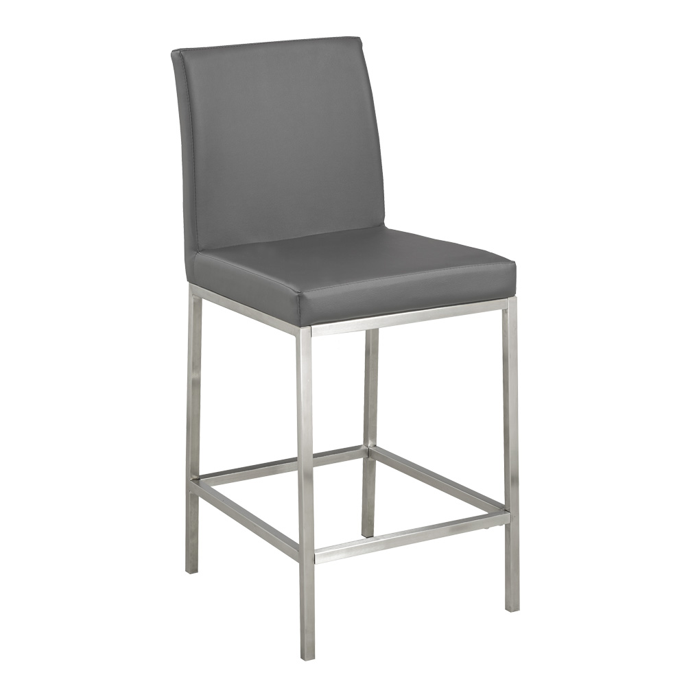 Havana Counter Chair: Grey Leatherette